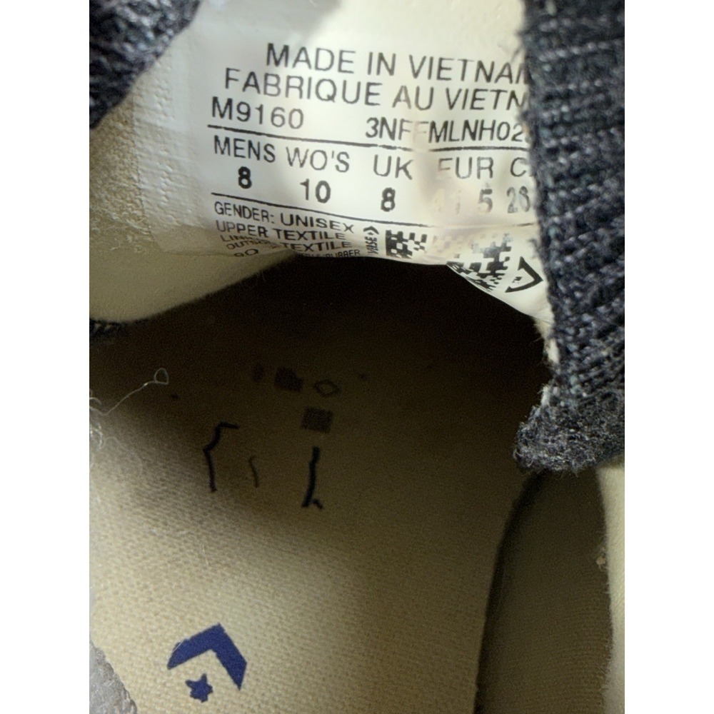 Converse Shoes Womens Size 10 Chuck Taylor All Star High Top Black White Sneaker - Picture 11 of 11